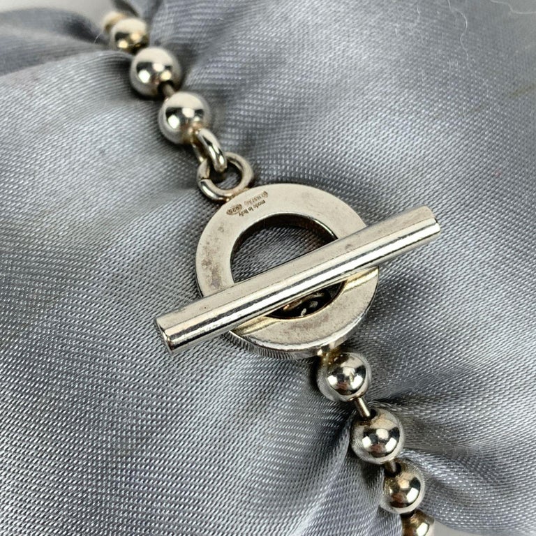 Gucci Sterling Silver 925 Boule Chain Toggle Unisex Bracelet For Sale at  1stDibs