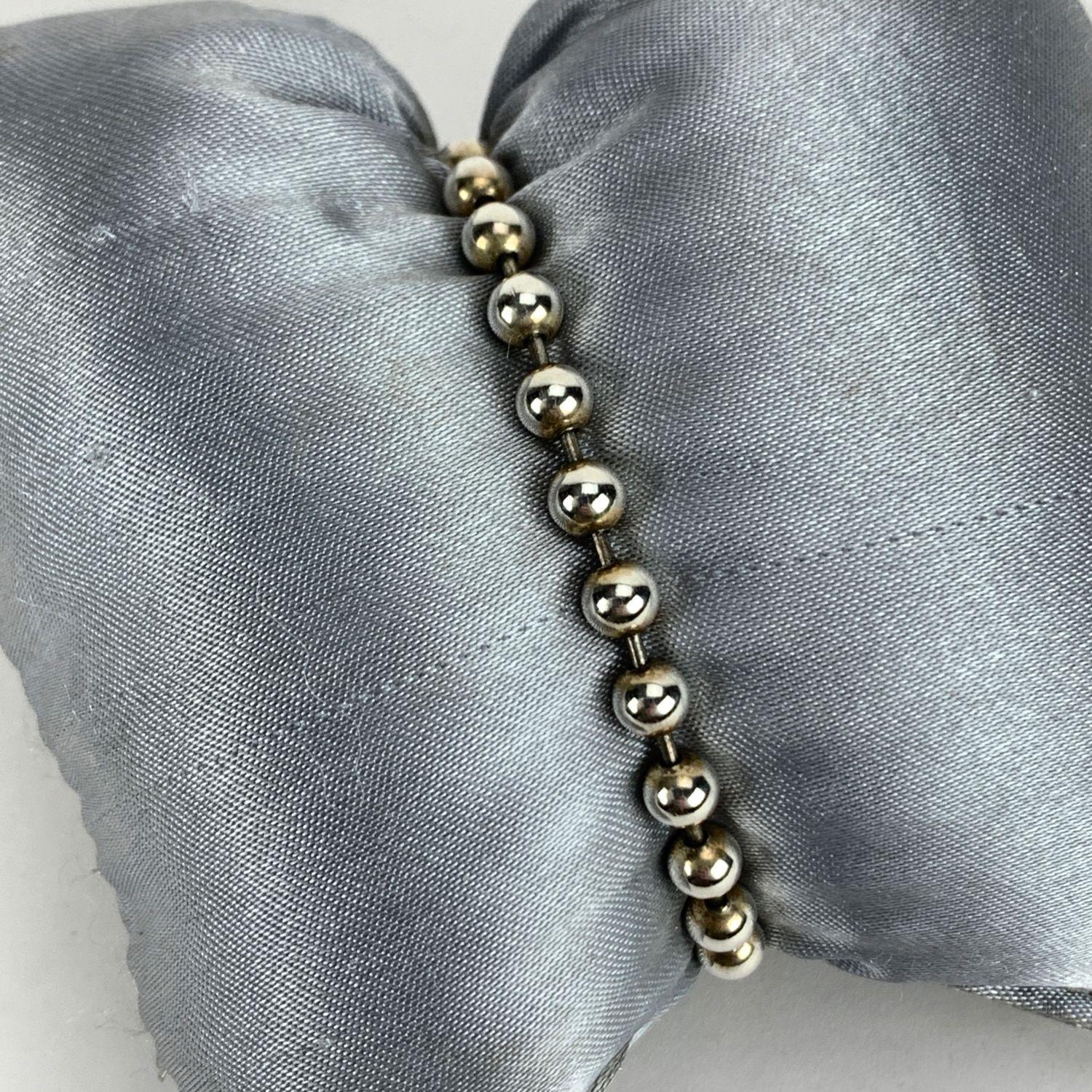 Gucci Sterling Silver 925 Boule Chain Toggle Unisex Bracelet In Excellent Condition In Rome, Rome