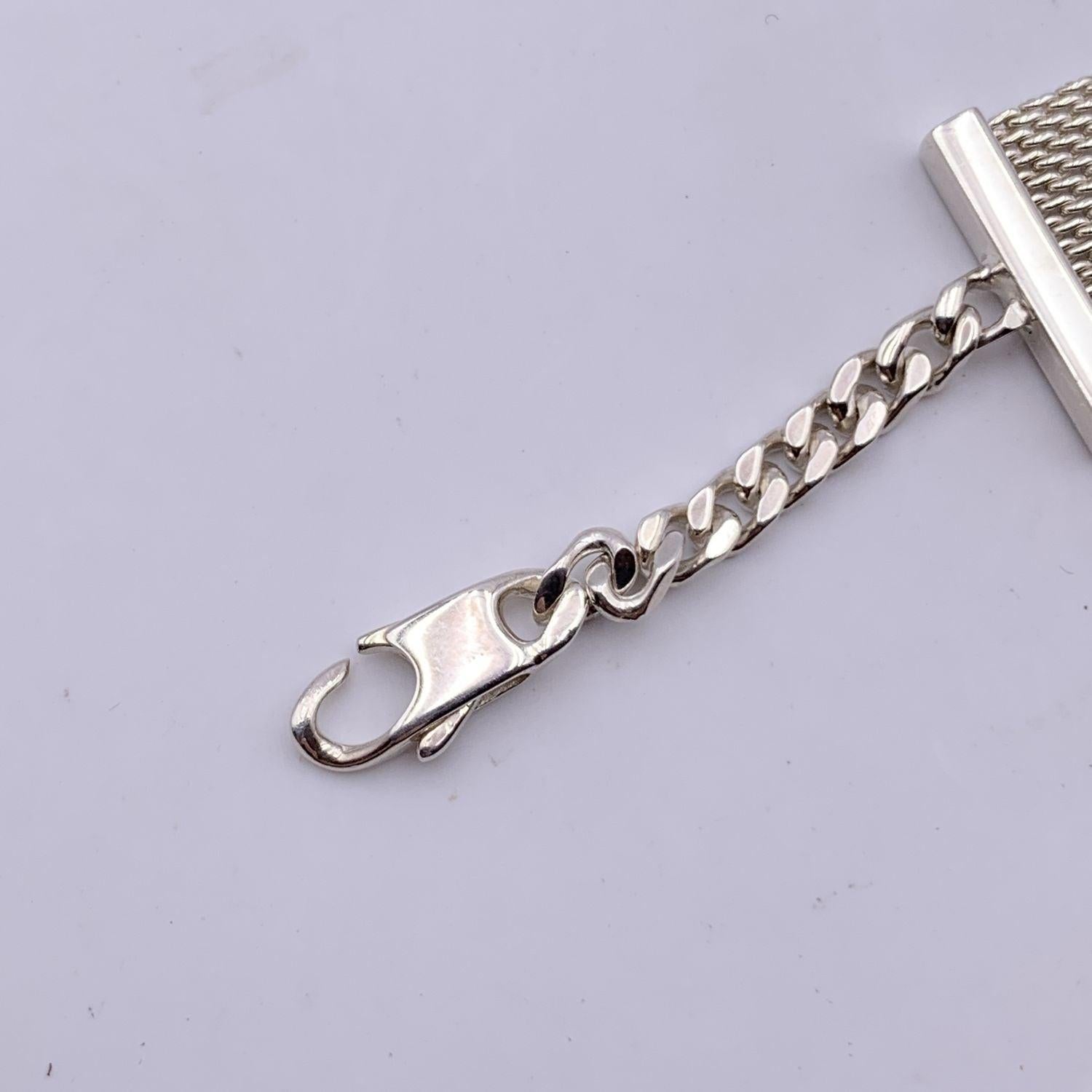 Gucci Bracelet en maille métallique argent sterling 925 Pour femmes en vente