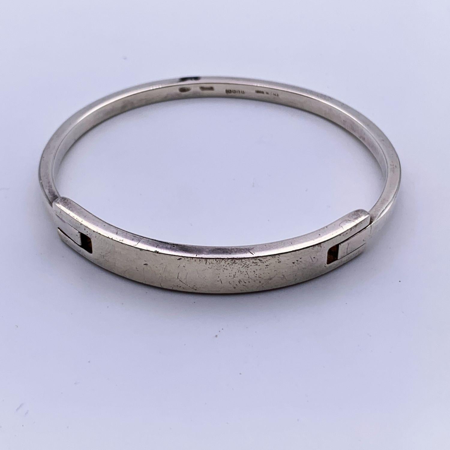 gucci silver bangle bracelet