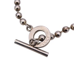 Gucci Sterling Silver 925 Unisex Boule Chain Toggle Bracelet