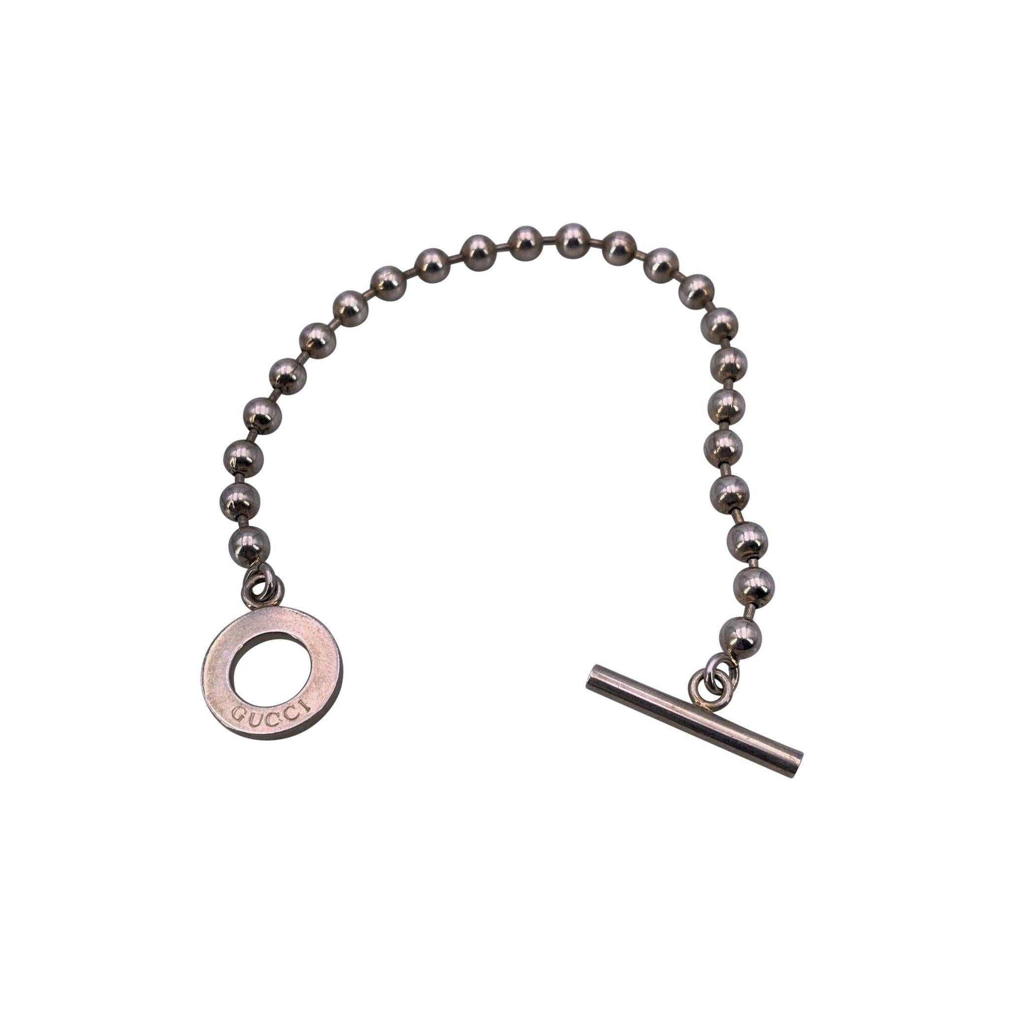 Argento Gucci Bracciale con catena Boule unisex in argento 925 con chiusura a strappo in vendita