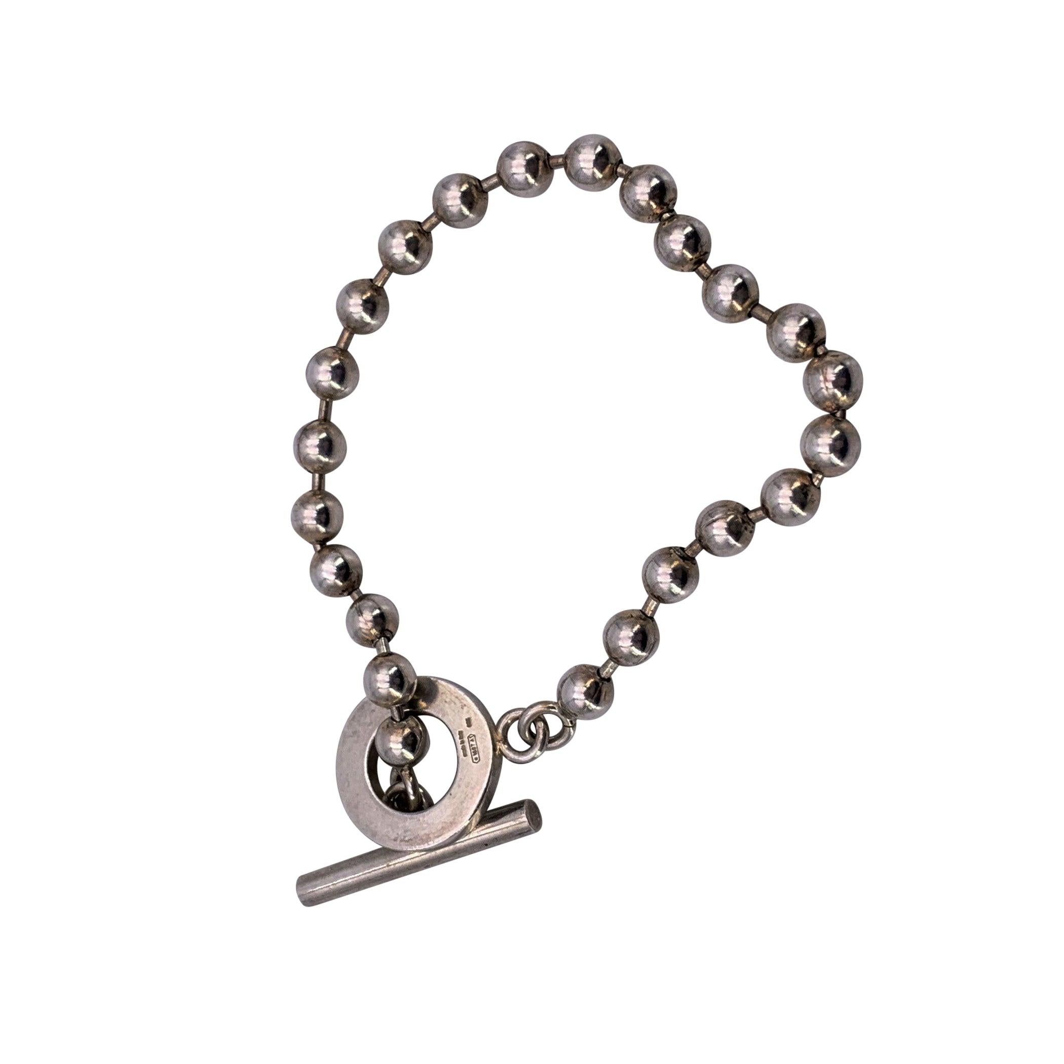 Gucci Bracciale con catena Boule unisex in argento 925 con chiusura a strappo In condizioni ottime in vendita a Rome, Rome