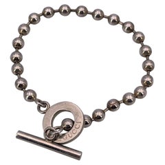 Gucci Sterling Silver 925 Unisex Boule Chain Toggle Bracelet