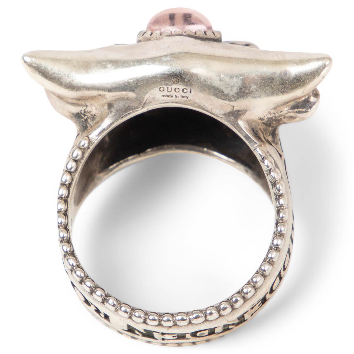 GUCCI sterling silver ANGER FOREST BULL'S HEAD Ring 8.75 In Excellent Condition In Zürich, CH