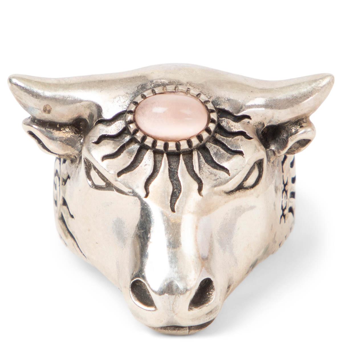 GUCCI sterling silver ANGER FOREST BULL'S HEAD Ring 8.75