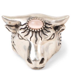 GUCCI ANGER FOREST BULL''S HEAD Ring aus Sterlingsilber 8,75