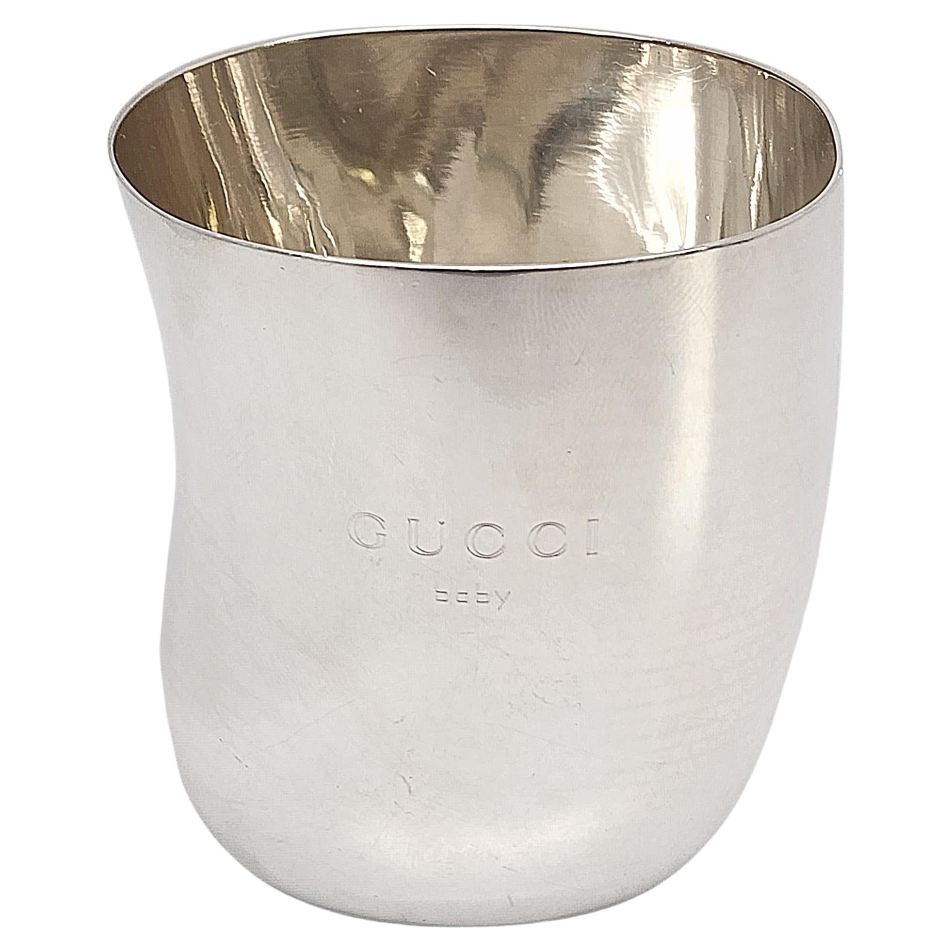 Gucci Sterling Silver Baby Cup (A) For Sale