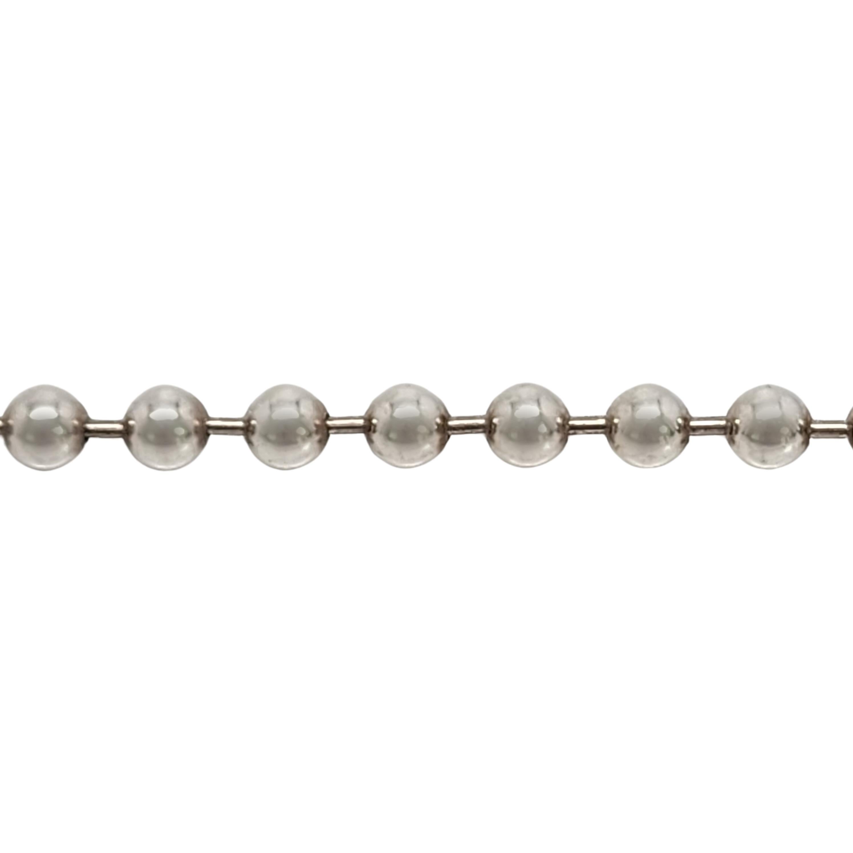 Gucci Sterling Silver Ball Chain Toggle Bracelet #15368 In Good Condition In Washington Depot, CT