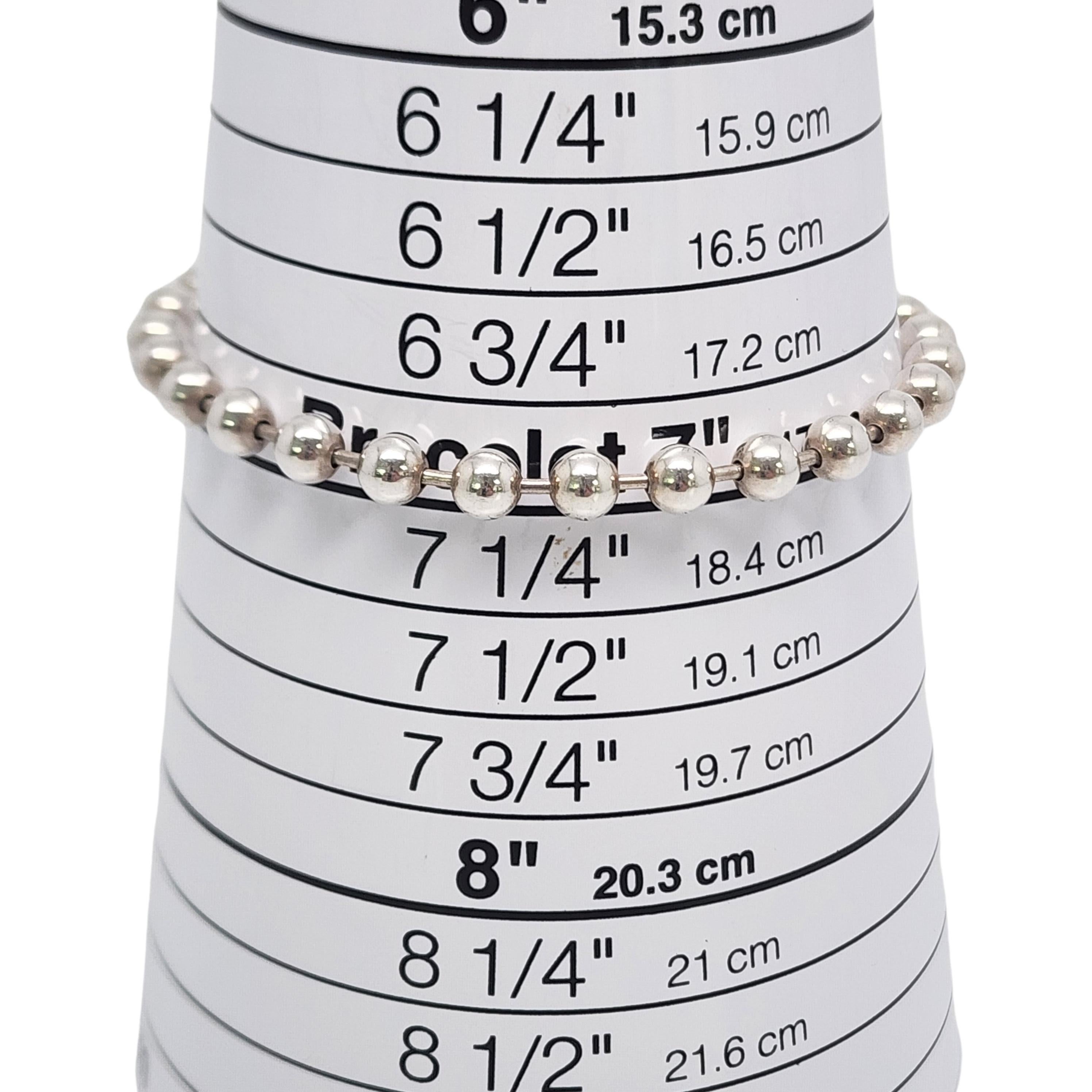 Gucci Sterlingsilber Kugelkette Toggle-Armband #15368 3