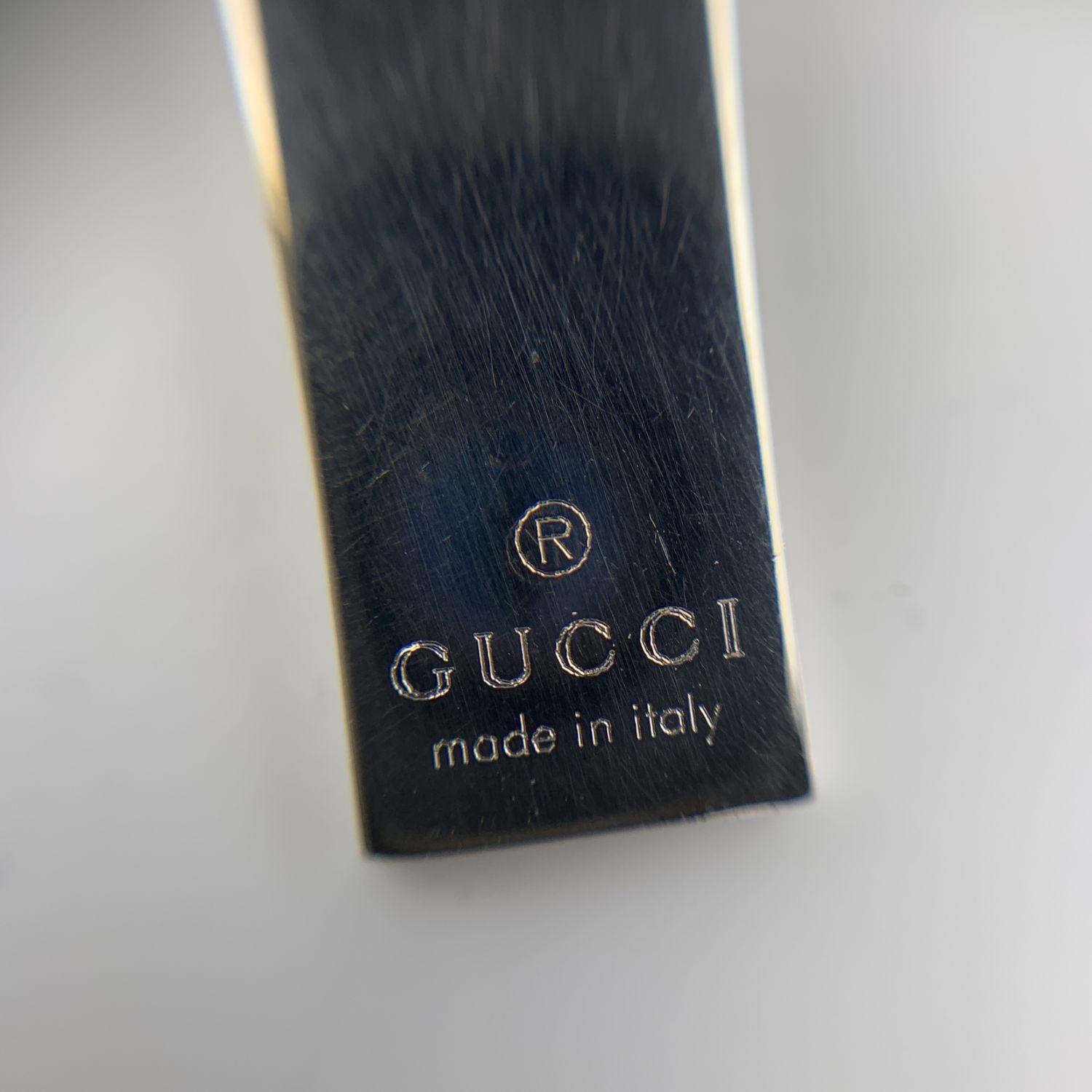 Gucci Sterling Silver Bar Tag Pendant Ball Chain Necklace In Excellent Condition In Rome, Rome
