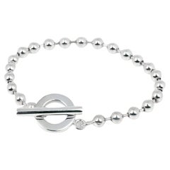 Gucci Sterling Silver Bead Toggle Bracelet