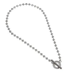 Gucci Collana in argento con perline e boule con taglio a diamante Taglia L - 15 1/2"