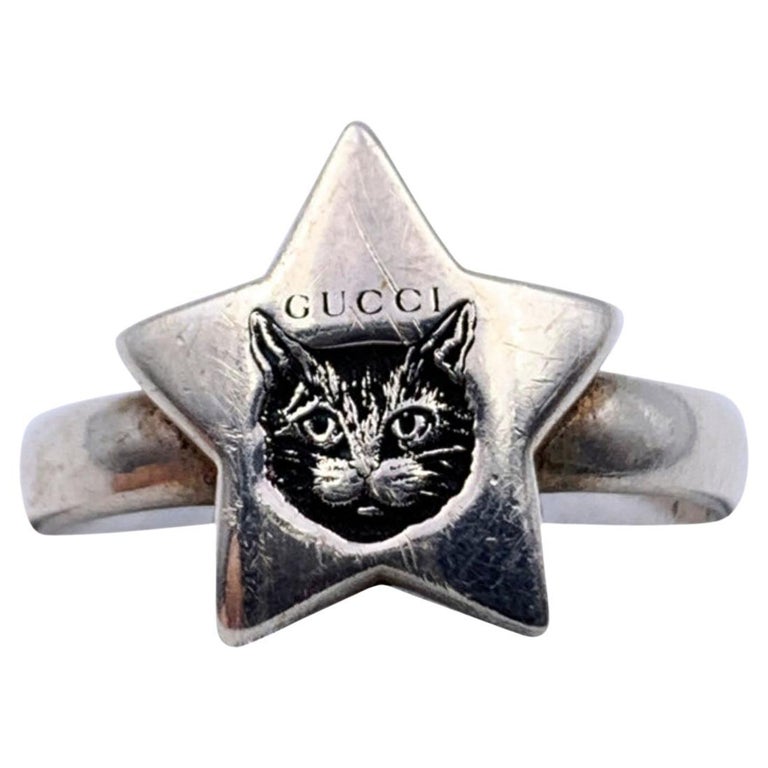 Gucci star cat ring clearance