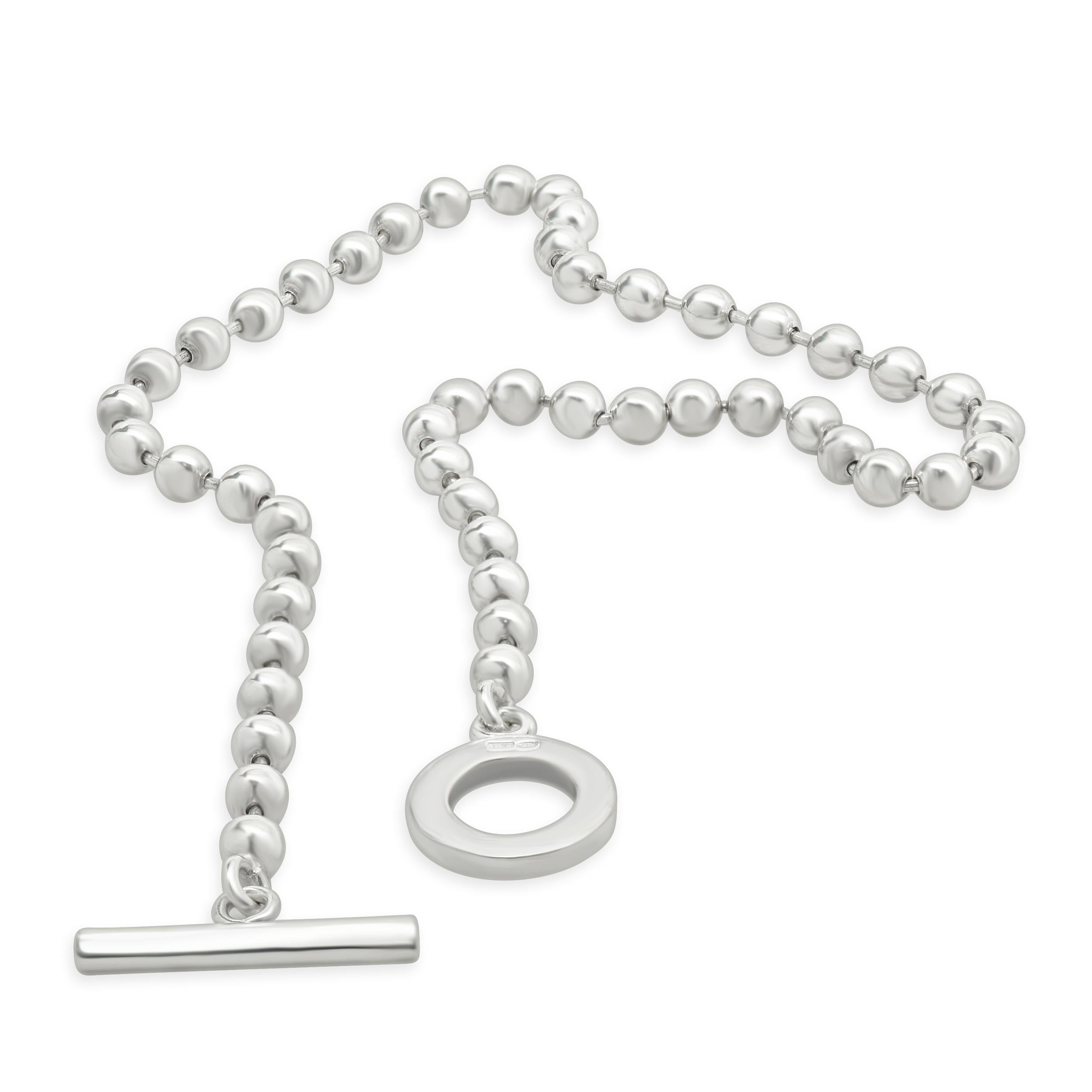 Gucci Collana con boule di perline in argento sterling In condizioni ottime in vendita a Scottsdale, AZ