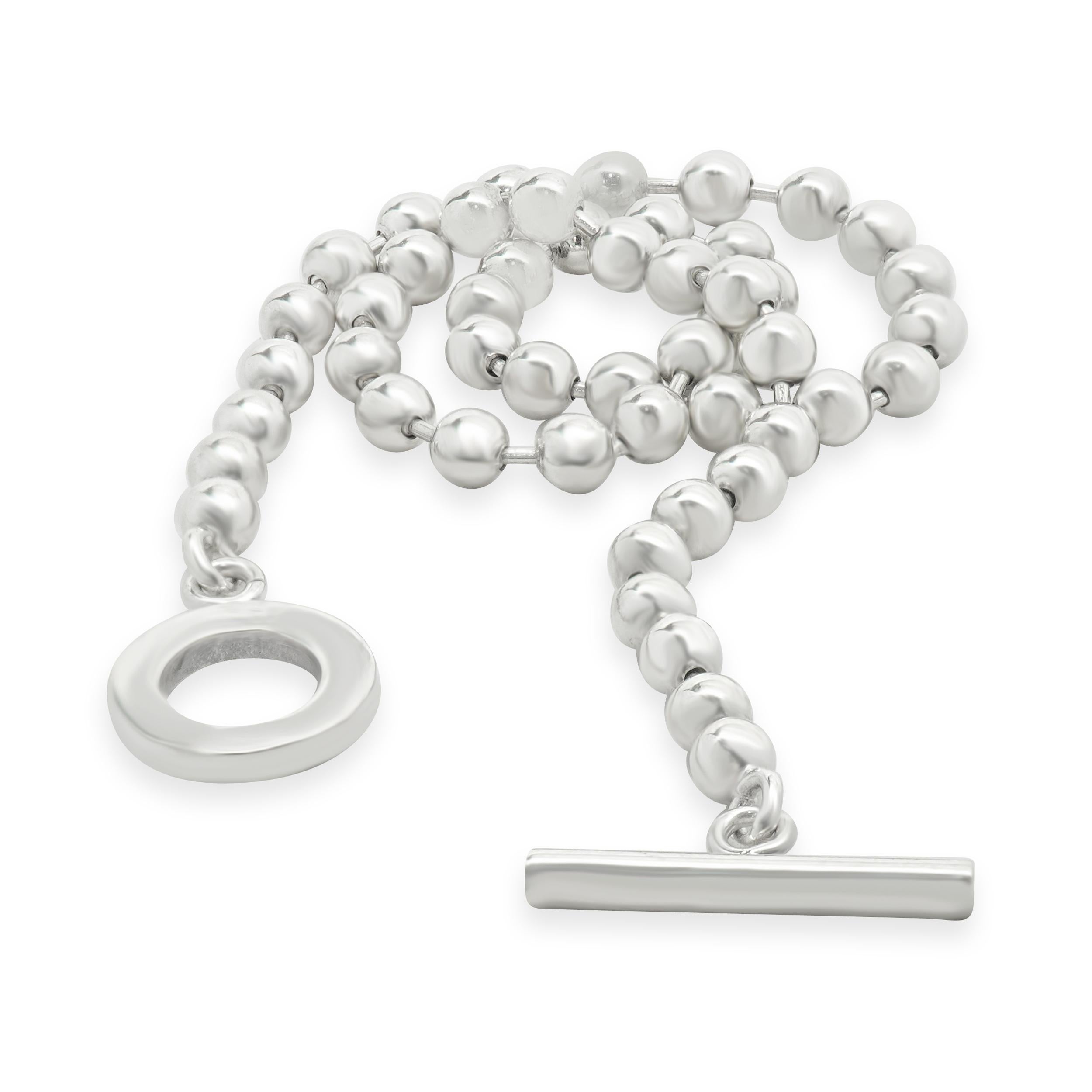 da uomo o donna Gucci Collana con boule di perline in argento sterling in vendita