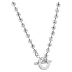 Gucci Sterling Silver Boule Beaded Necklace