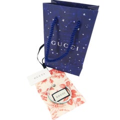 Gucci Sterling Silver Enamel Interlocking G Cuff Bracelet