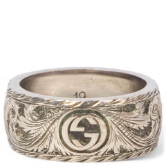 GUCCI Sterlingsilber GATTO CARved FELINE HEAD Ring 8,25