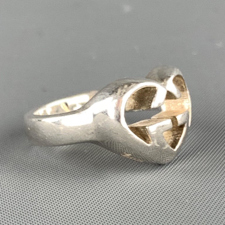 GUCCI Sterling Silver GG Logo Heart Ring at 1stDibs | gucci heart ring,  gucci sterling silver ring, gucci heart rings