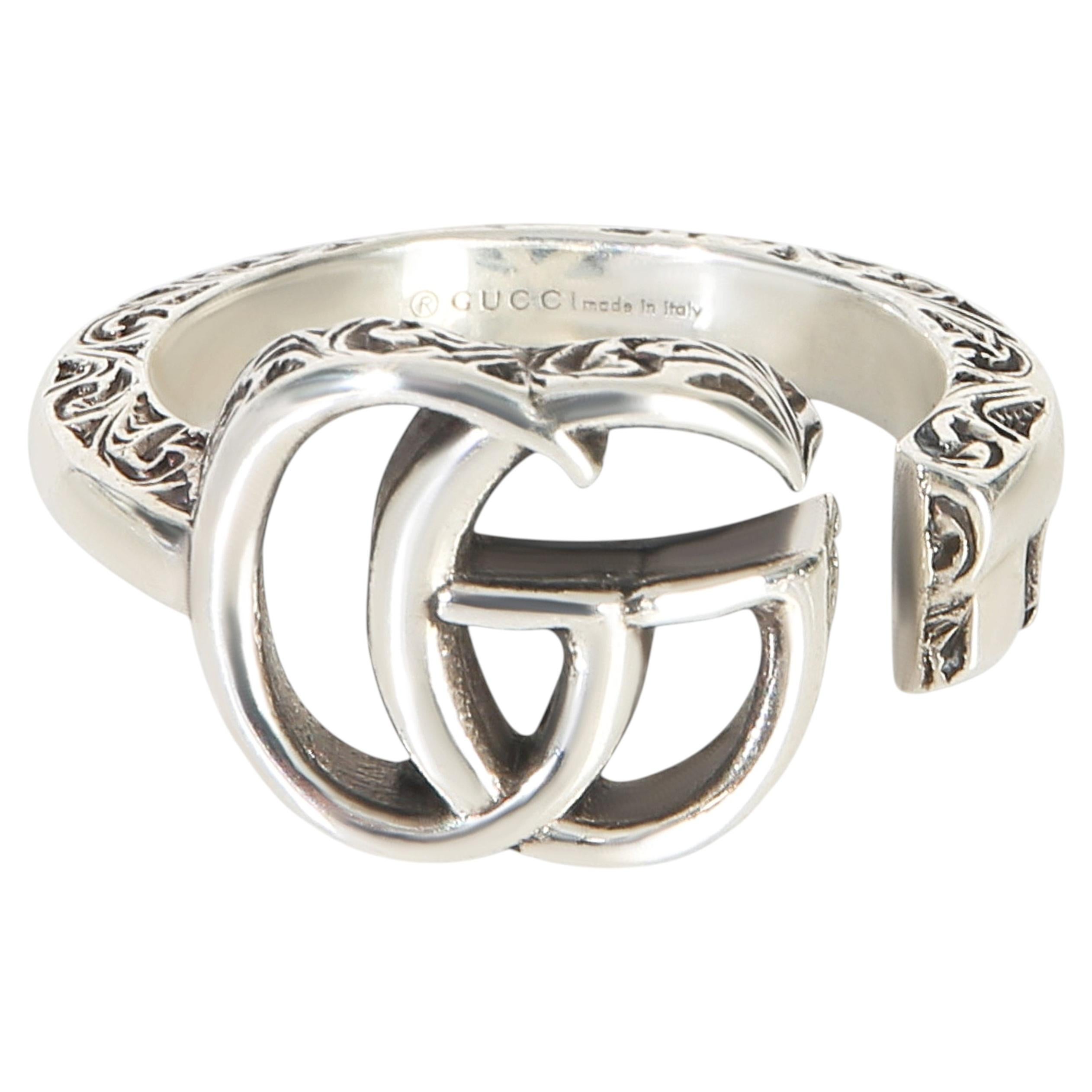 Gucci Argent Sterling  Bague GG Marmont « Key Motiff »