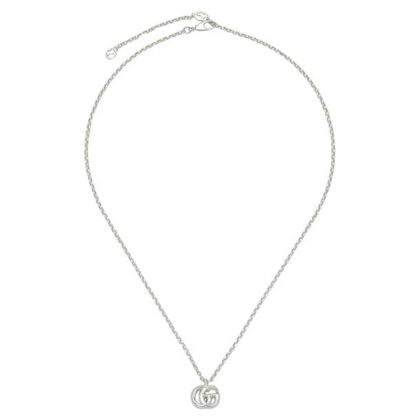 Gucci Sterling Silver GG Marmont Necklace YBB770724001 For Sale at 1stDibs