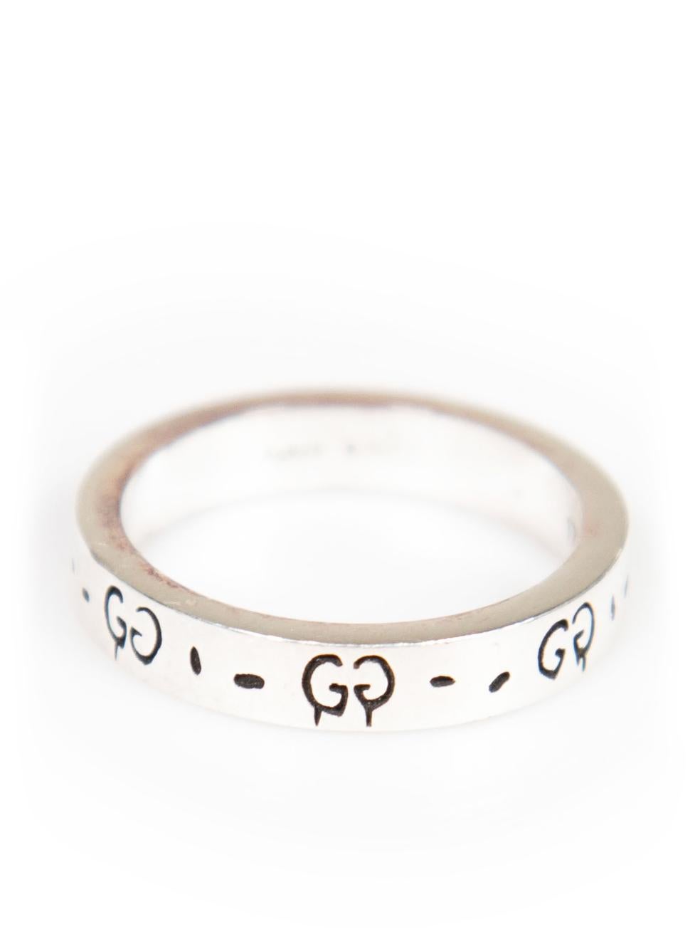 Gucci Sterling Silver Ghost Ring In Excellent Condition For Sale In London, GB
