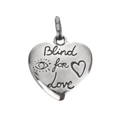 Gucci Sterling Silver Heart Pendant – "Blind for Love"