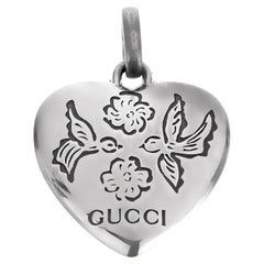 Gucci Sterling Silver Heart Pendant – "Blind for Love"