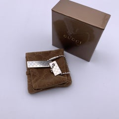 Gucci Sterling Silver Icon GG Double Tags Key Ring Keychain