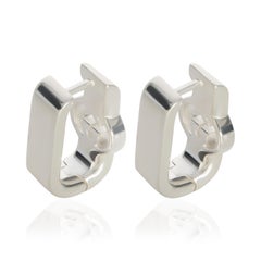 Gucci Sterling Silver  Interlocking G Hoop Earrings