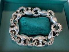 Gucci, bracelet chaîne Marina en argent sterling et chaîne imbriquée G