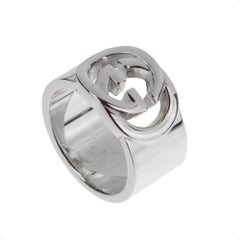 Anello Gucci in argento con G intrecciata - Misura 5 3/4