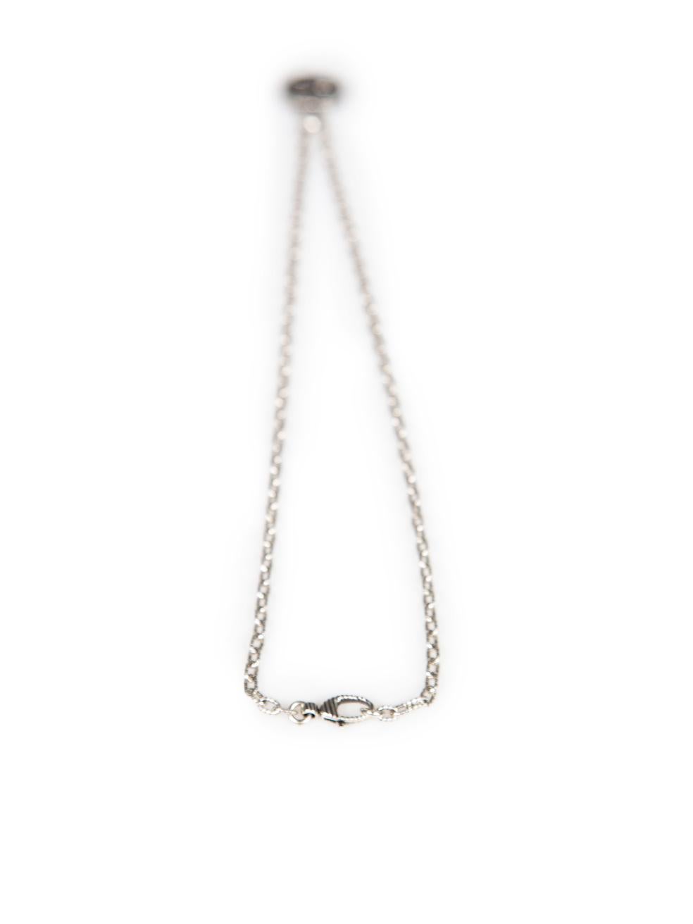 Women's Gucci Sterling Silver Interlocking GG Necklace For Sale