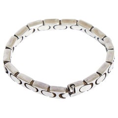 Pulsera de eslabones de plata de ley Gucci