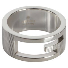 A. Silver di Gucci Anello G a taglio stretto