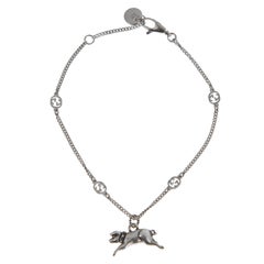 Bracciale Charm Piggy in argento 925 di Gucci - Regolabile fino a 7,5