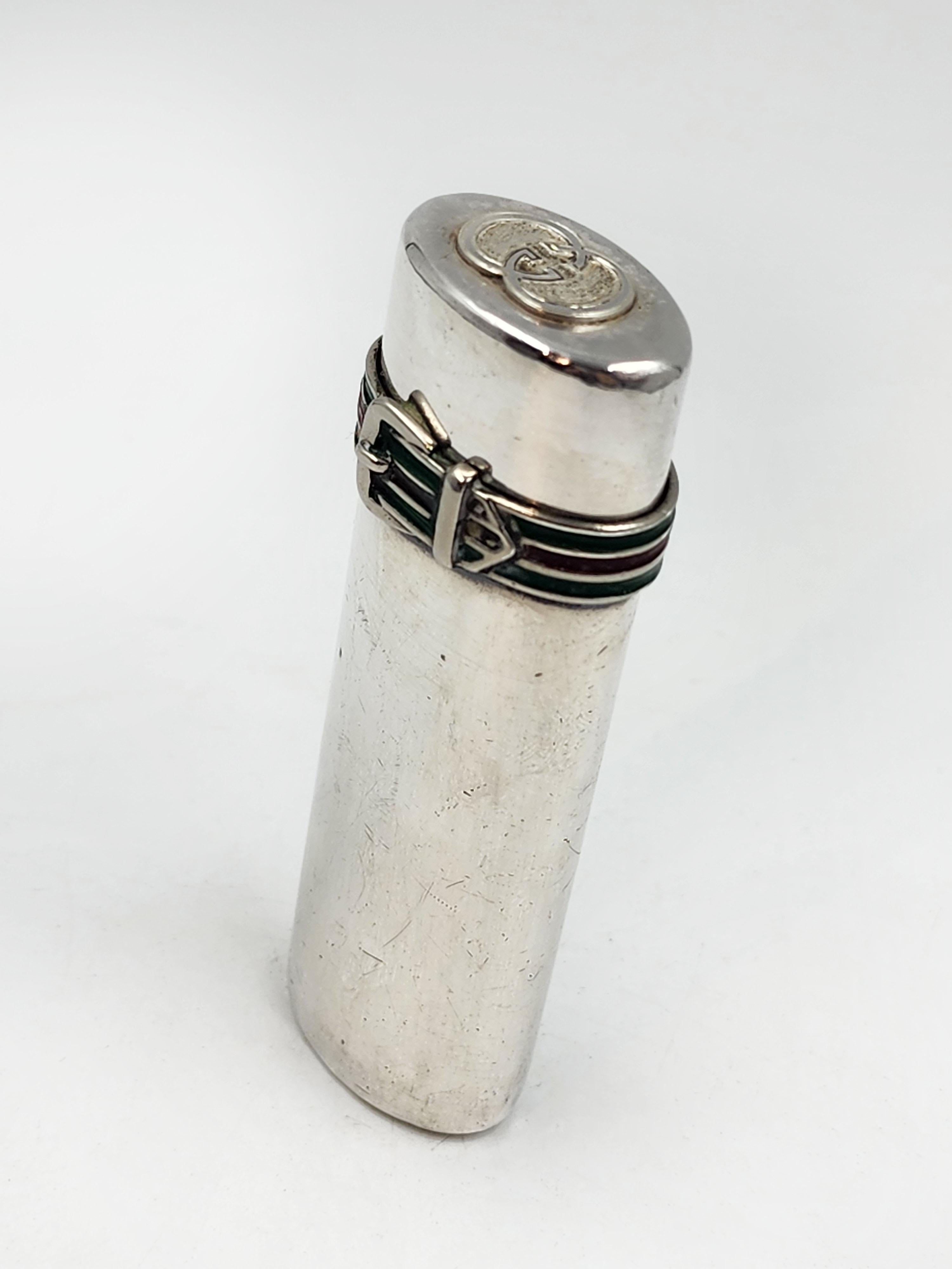 Hand-Crafted Gucci Sterling Silver Pill Box For Sale