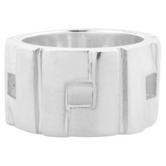 Gucci Sterling Silver Signature Logo Band