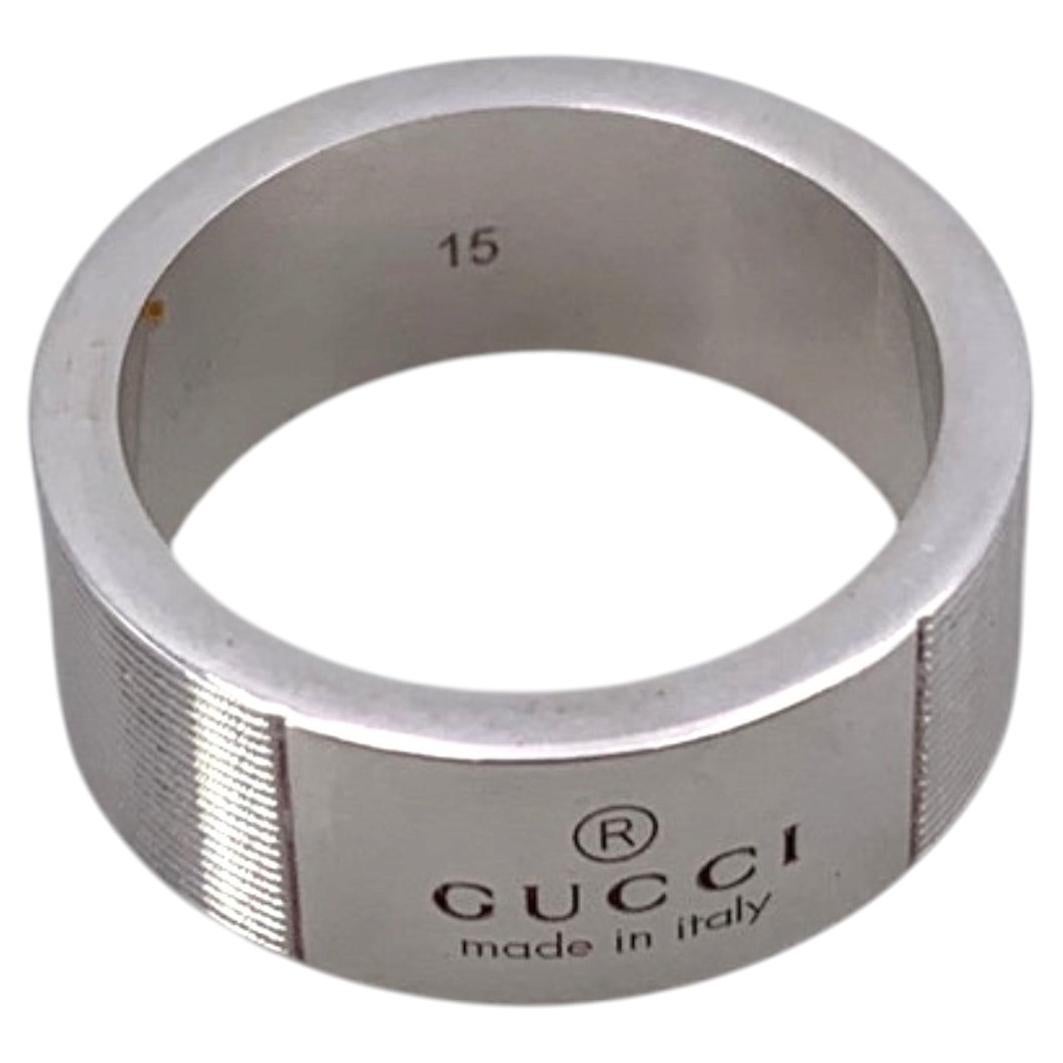 Tom Ford for Gucci Engraved Logo Sterling Silver Signet Ring For
