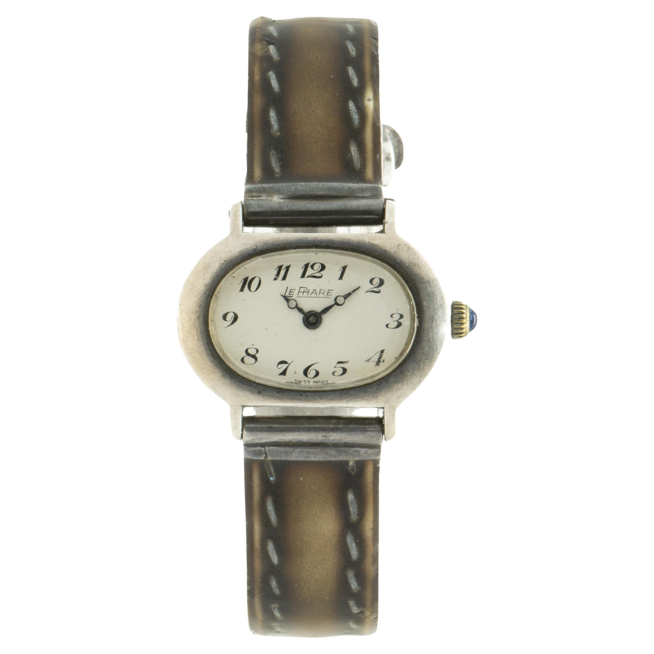Gucci Sterling Silver Vintage Dress Watch For Sale