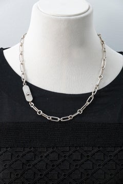 Gucci Sterling Trombone Link Chain Necklace