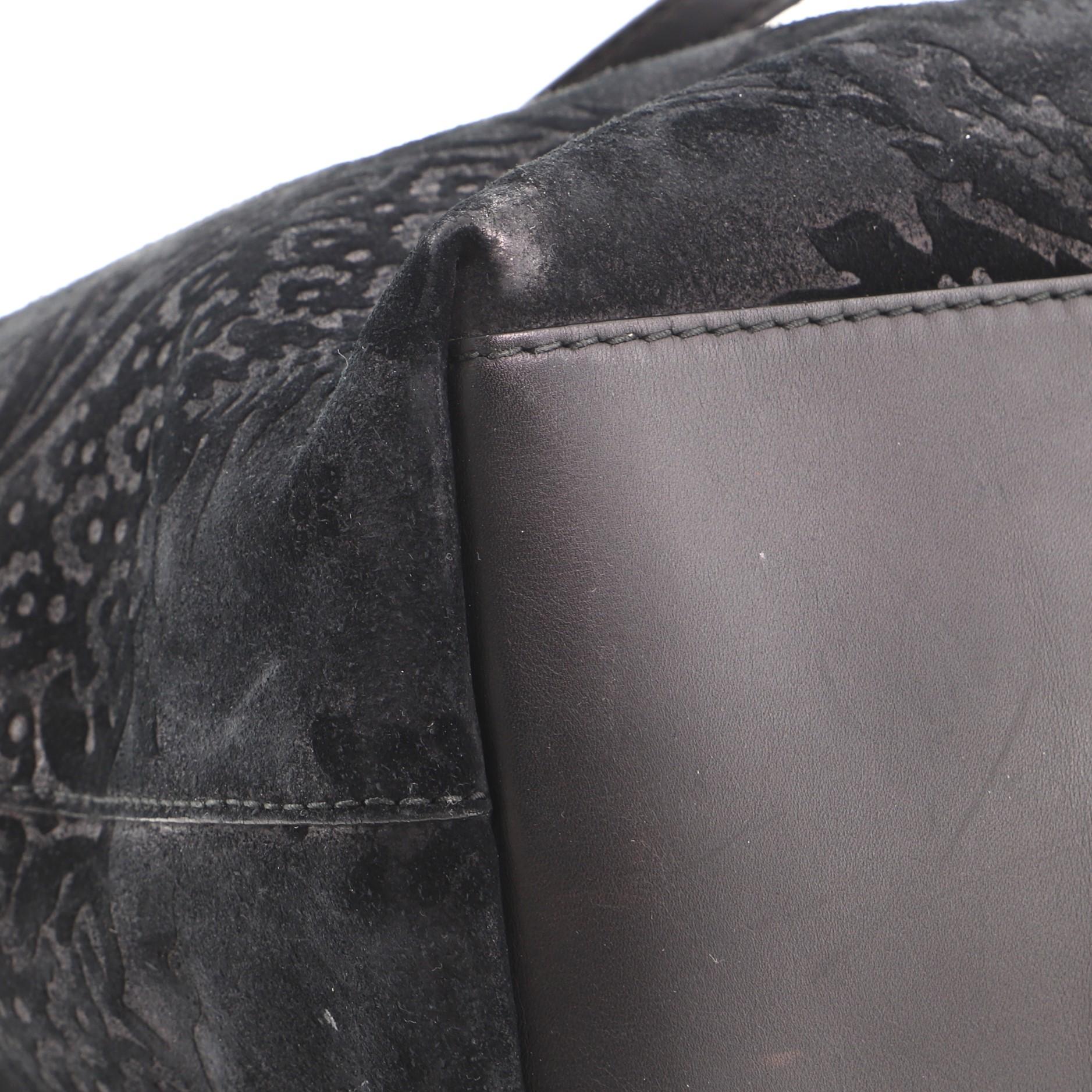 Gucci Stirrup Tote Brocade Leather 2