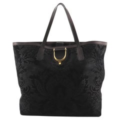 Gucci Stirrup Tote Brocade Leather