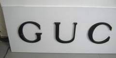 Gucci Store Sign Front Metal, Advertising, 1980s