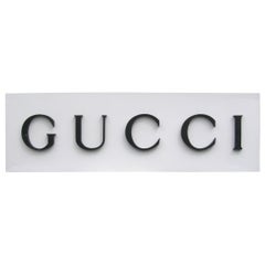 Retro Gucci Store Sign Front Metal, Advertising, 1980s