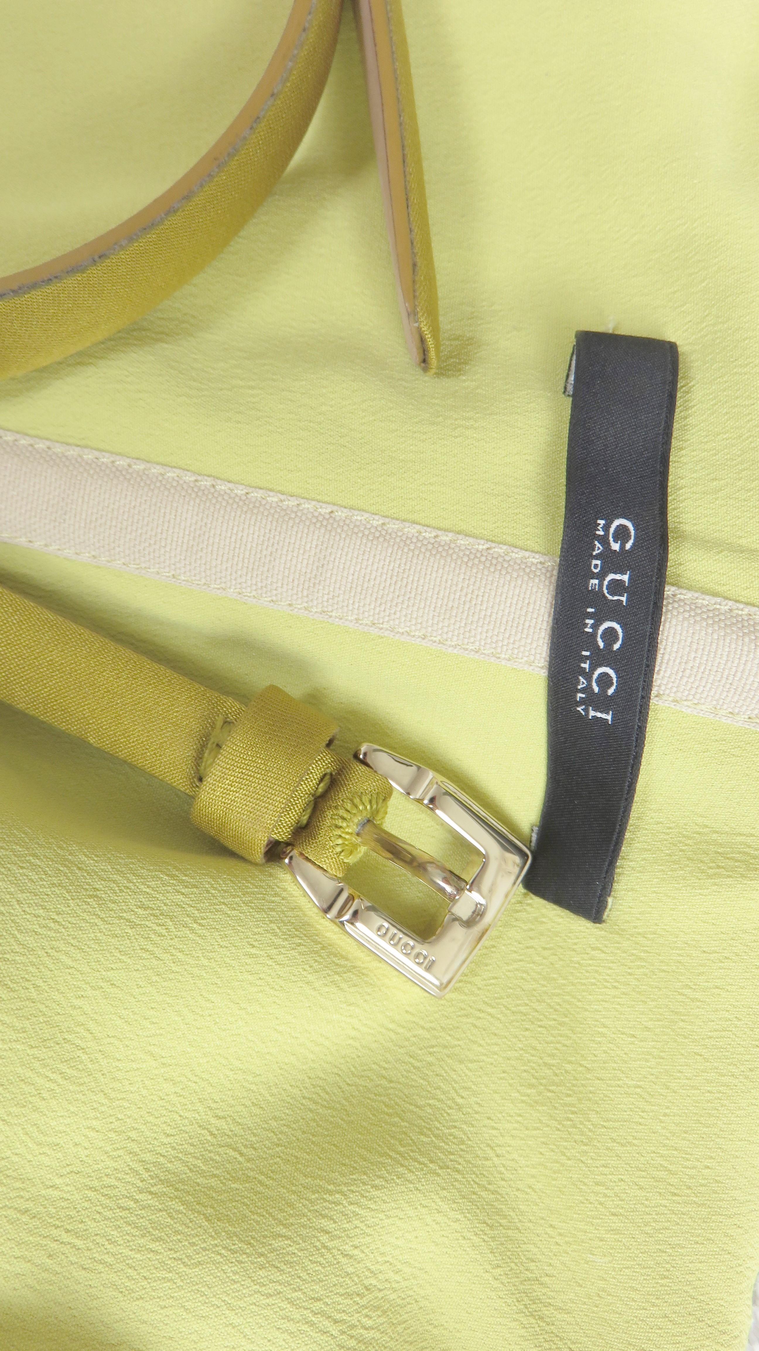 Gucci S/S 2011 - Robe sans bretelles, ceinture à fleurs et pantalon sexy en vente 16