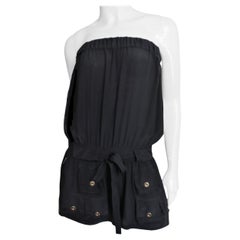 Gucci Strapless Silk Romper
