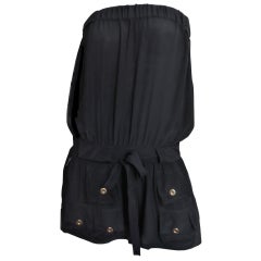 Gucci Strapless Silk Shorts Jumpsuit