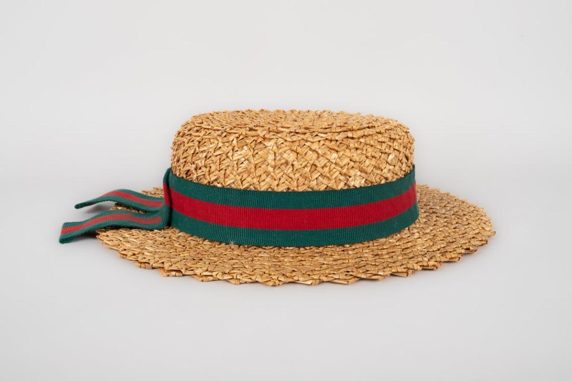 Gucci Straw Hat In Good Condition For Sale In SAINT-OUEN-SUR-SEINE, FR